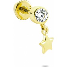 Glorria Altın Sallantı Tektaş Helix Piercing