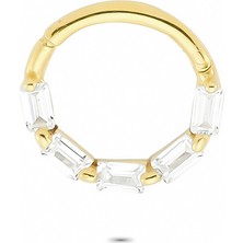 Glorria Altın Geometrik Halka Piercing