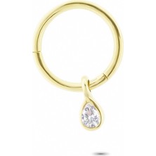 Glorria Altın Damla Halka Piercing