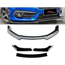 Mercedes W176 2012-2018 Parlak 3 Parça Siyah Ön Ek Piano Black Lip
