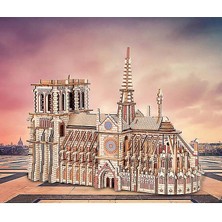 BDZ Mall 239 Adet Büyük Ahşap 3D Puzzle Notre Dame De Paris (Yurt Dışından)