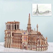 BDZ Mall 239 Adet Büyük Ahşap 3D Puzzle Notre Dame De Paris (Yurt Dışından)