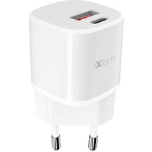 İXtech IX-CC018 Type C 20W PD Hızlı Şarj Adaptörü Beyaz