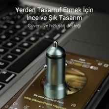 İXtech 22.5W Type-C ve USB Girişli 3.0 Quallcom Çakmaklık Hızlı Araç Şarjı IX-CC013