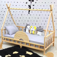 MiniWood Montessori Karyola Ahşap Çocuk Yatak Gökkuşağı Nirvana