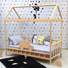 MiniWood Montessori Yatak Luxury Arabalı Çocuk Karyola