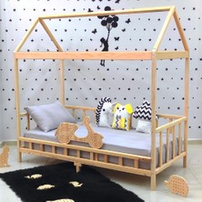 MiniWood Ahşap Montessori Yatak Motorlu Çocuk Karyola
