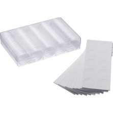 Best Life Para Depolama Kutusu Seti 100X Yuvarlak Kapsül Konteynerleri + 100 Pcs Eva Pad Beyaz (Yurt Dışından)