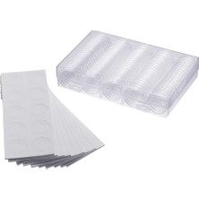 Best Life Para Depolama Kutusu Seti 100X Yuvarlak Kapsül Konteynerleri + 100 Pcs Eva Pad Beyaz (Yurt Dışından)