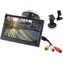 Perfect 5 Inç LCD Araba Dikiz Monitör Ekran Park Dikiz Yedekleme Kamera Dash Standı + Vantuz (Yurt Dışından)