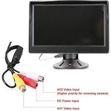 Perfect 5 Inç LCD Araba Dikiz Monitör Ekran Park Dikiz Yedekleme Kamera Dash Standı + Vantuz (Yurt Dışından)