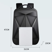 Perfect USB Portu ile Laptop Sırt Çantası Sert Kabuk Hafif Seyahat Erkekler Siyah Için Hafif (Yurt Dışından)