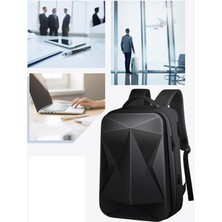 Perfect USB Portu ile Laptop Sırt Çantası Sert Kabuk Hafif Seyahat Erkekler Siyah Için Hafif (Yurt Dışından)