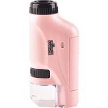 Perfect Mini El Mikroskop 60X-120X Çocuklar Için Deneyler Hayvanlar Bitkiler Pembe (Yurt Dışından)