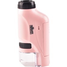 Perfect Mini El Mikroskop 60X-120X Çocuklar Için Deneyler Hayvanlar Bitkiler Pembe (Yurt Dışından)