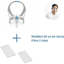 Resmed Airfit N20 Cpap Burun Maskesi Orta Boy+Resmed S9 Ve Air Serisi Filtre 2’Li Paket