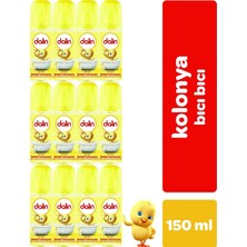 Dalin Bebek Kolonyası 150ML (Bıcı Bıcı Kokusu) Klasik 12 Li Set