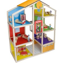 Toysilla Doğal Ahşap Asansörlü Çocuk Oyun Evi - T2005