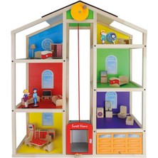 Toysilla Doğal Ahşap Asansörlü Çocuk Oyun Evi - T2005