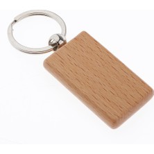 Basto Boş Anahtar Ahşap Anahtarlık Anahtarlık Zanaat Çantası Kare 5X3CM (Yurt Dışından)