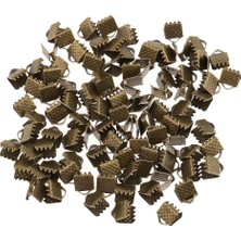 Basto 100PCS Metal Kıvırcık Uç Tıkıklar Kablosu Uç Klipler Mücevher Bulguları Bronz 6mm 6mm Bronz (Yurt Dışından)