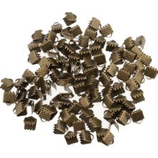 Basto 100PCS Metal Kıvırcık Uç Tıkıklar Kablosu Uç Klipler Mücevher Bulguları Bronz 6mm 6mm Bronz (Yurt Dışından)