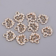 Basto Güzel 10PCS Kristal Diamante Rhinestone Aşk Kalp Takılar Kolyeler Hediyeler (Yurt Dışından)