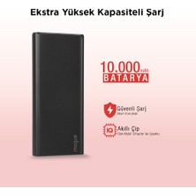 Mojue 10.000 mAh Powerbank PB05 PD 20W LCD Ekranlı Taşınabilir Şarj Aleti / Siyah ( by ttec )