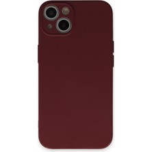 Nevarium Apple iPhone 13 Kılıf Lansman Içi Kadife Nano Silikon - Bordo