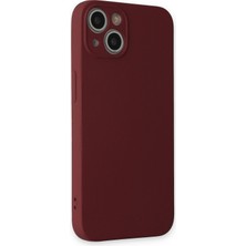 Nevarium Apple iPhone 13 Kılıf Lansman Içi Kadife Nano Silikon - Bordo