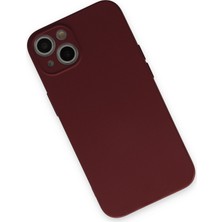 Nevarium Apple iPhone 13 Kılıf Lansman Içi Kadife Nano Silikon - Bordo