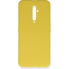 Nevarium Oppo Reno 2z Kılıf Lansman Içi Kadife Nano Silikon - Mat Sarı