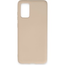 Nevarium Samsung Galaxy S20 Kılıf Lansman Içi Kadife Nano Silikon - Pudra