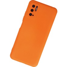 Nevarium Xiaomi Poco M3 Pro Kılıf Lansman Içi Kadife Nano Silikon - Turuncu