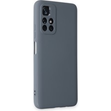 Nevarium Xiaomi Redmi Note 11T Kılıf Lansman Içi Kadife Nano Silikon - Gri