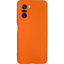 Nevarium Xiaomi Redmi K40 Pro Kılıf Lansman Içi Kadife Nano Silikon - Turuncu