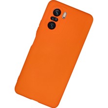 Nevarium Xiaomi Redmi K40 Pro Kılıf Lansman Içi Kadife Nano Silikon - Turuncu