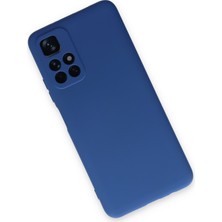 Nevarium Xiaomi Redmi Note 11T Kılıf Lansman Içi Kadife Nano Silikon - Lacivert