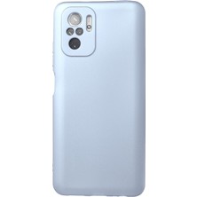 Nevarium Xiaomi Redmi Note 10S Kılıf Lansman Içi Kadife Nano Silikon - Sky Blue