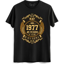 Alfa Tshirt Vintage Gold Awesome Series May 1977 Siyah Tshirt