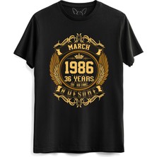 Alfa Tshirt Vintage Gold Awesome Series March 1986 Siyah Tshirt