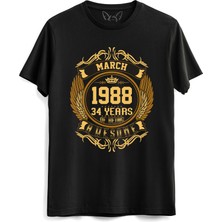 Alfa Tshirt Vintage Gold Awesome Series March 1988 Siyah Tshirt