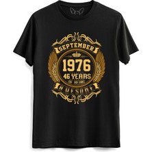 Alfa Tshirt Vintage Gold Awesome Series September 1976 Siyah Tshirt