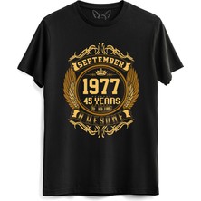 Alfa Tshirt Vintage Gold Awesome Series September 1977 Siyah Tshirt