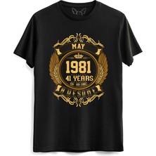 Alfa Tshirt Vintage Gold Awesome Series May 1981 Siyah Tshirt