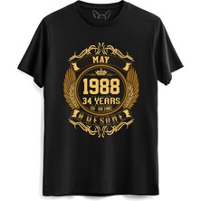 Alfa Tshirt Vintage Gold Awesome Series May 1988 Siyah Tshirt