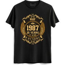Alfa Tshirt Vintage Gold Awesome Series May 1987 Siyah Tshirt