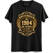 Alfa Tshirt Vintage Gold Awesome Series November 1984 Siyah Tshirt