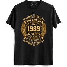 Alfa Tshirt Vintage Gold Awesome Series November 1989 Siyah Tshirt