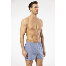 Cacharel 1113 Erkek Poplin Boxer-Mavi